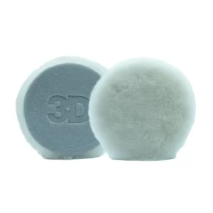 3D Heavy Cutting Pad Fehér természetes báránygyapjú polírozó korong 125 mm
