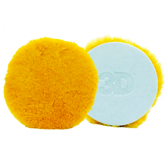 3D Yellow X-CUT Lamb Wool Pad Sárga természetes báránygyapjú vágópad 152 mm  