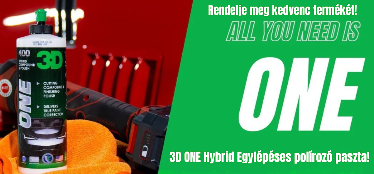 3D ONE Hybrid Egylépéses polírozó paszta